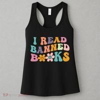 I Read Banned Books Retro Wavy Women's Tank Top thumb 3