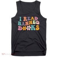I Read Banned Books Retro Wavy Tank Top thumb 0