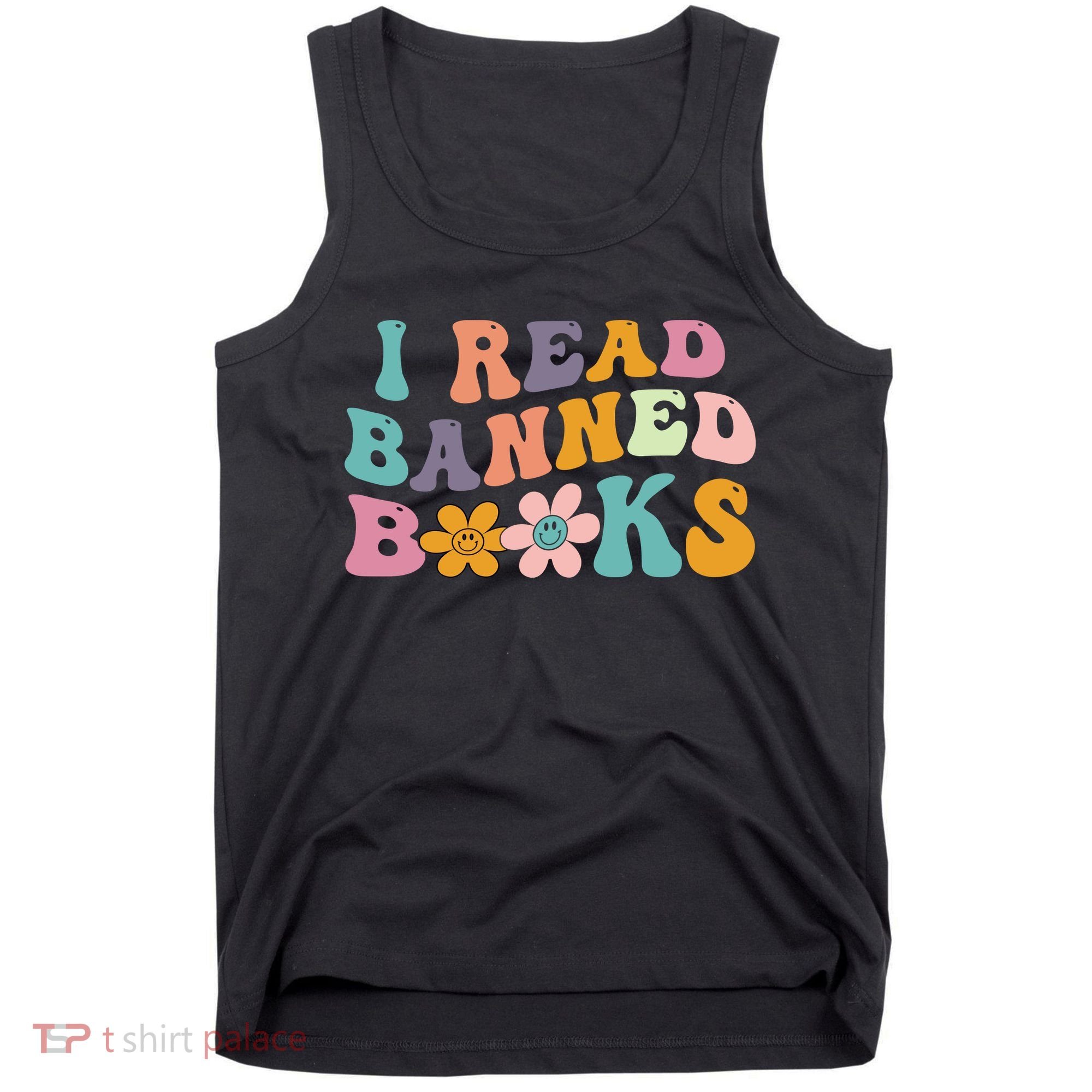 I Read Banned Books Retro Wavy Tank Top