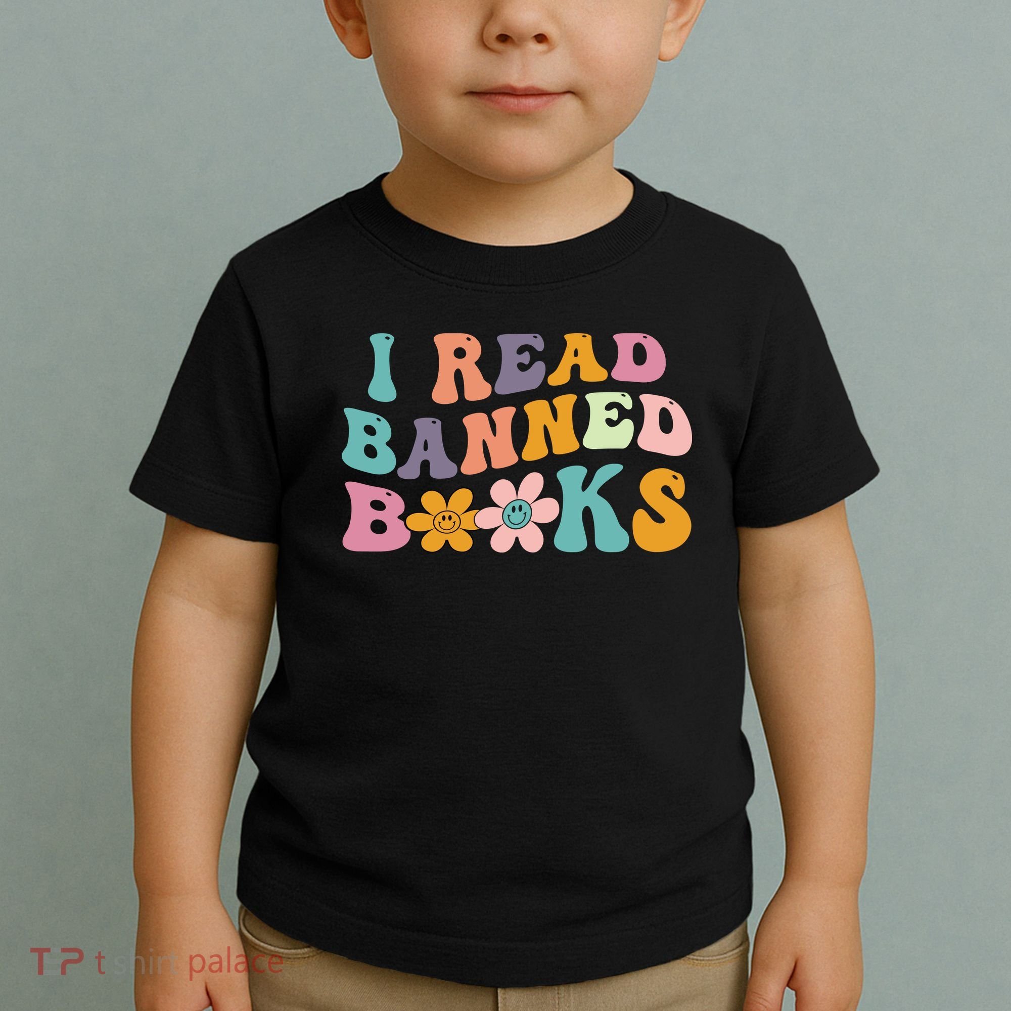 I Read Banned Books Retro Wavy Toddler T-Shirt