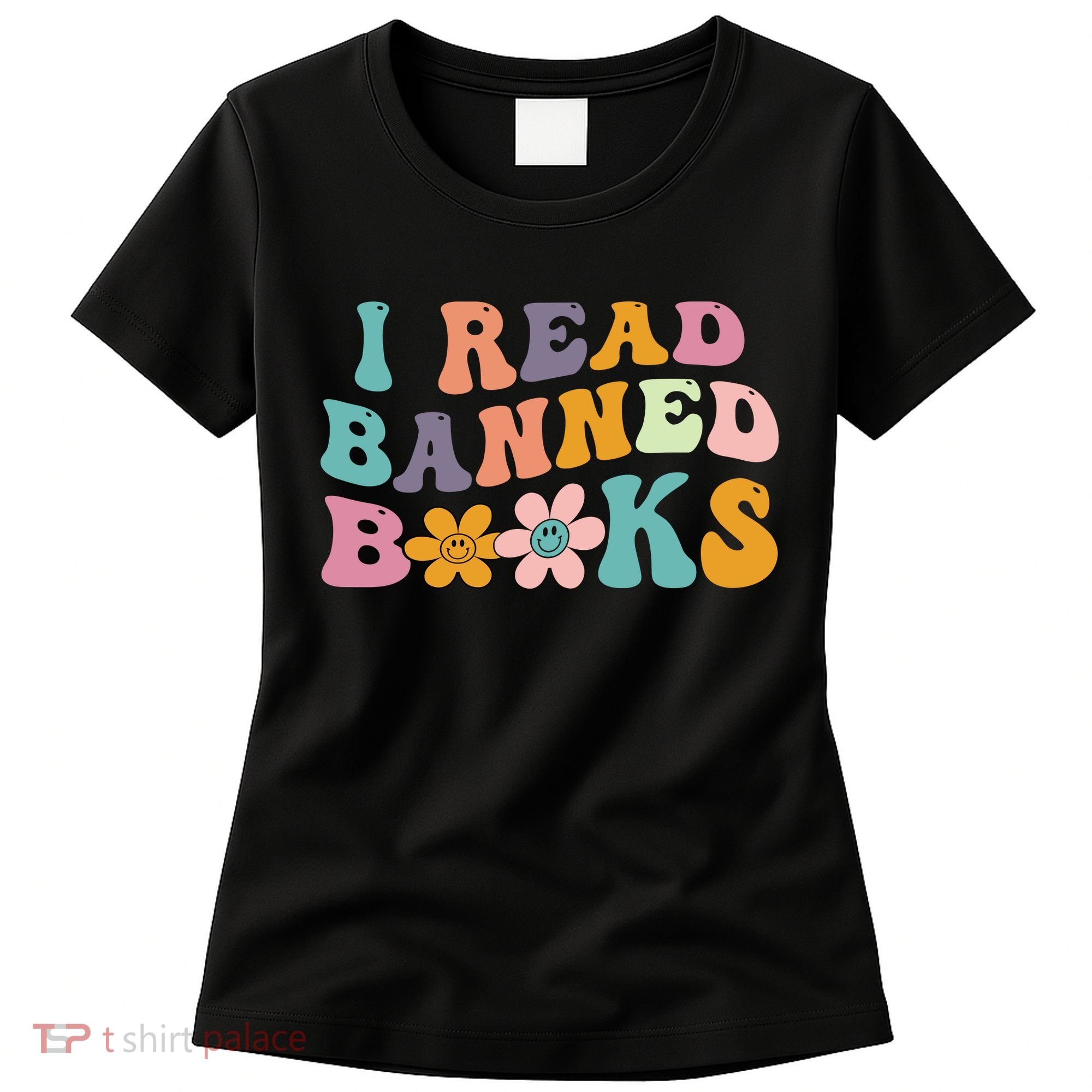 I Read Banned Books Retro Wavy Women's T-Shirt