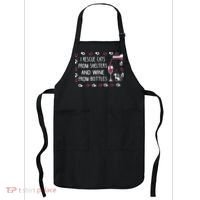 I Rescue Cats From Shelters And Wine From Bottles Wine Apron thumb 0