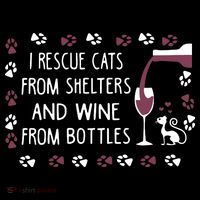 I Rescue Cats From Shelters And Wine From Bottles Wine Coffee Mug thumb 5
