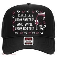 I Rescue Cats From Shelters And Wine From Bottles Wine Hat thumb 0