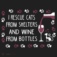 I Rescue Cats From Shelters And Wine From Bottles Wine Hat thumb 2