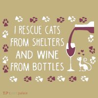 I Rescue Cats From Shelters And Wine From Bottles Wine Polo thumb 2