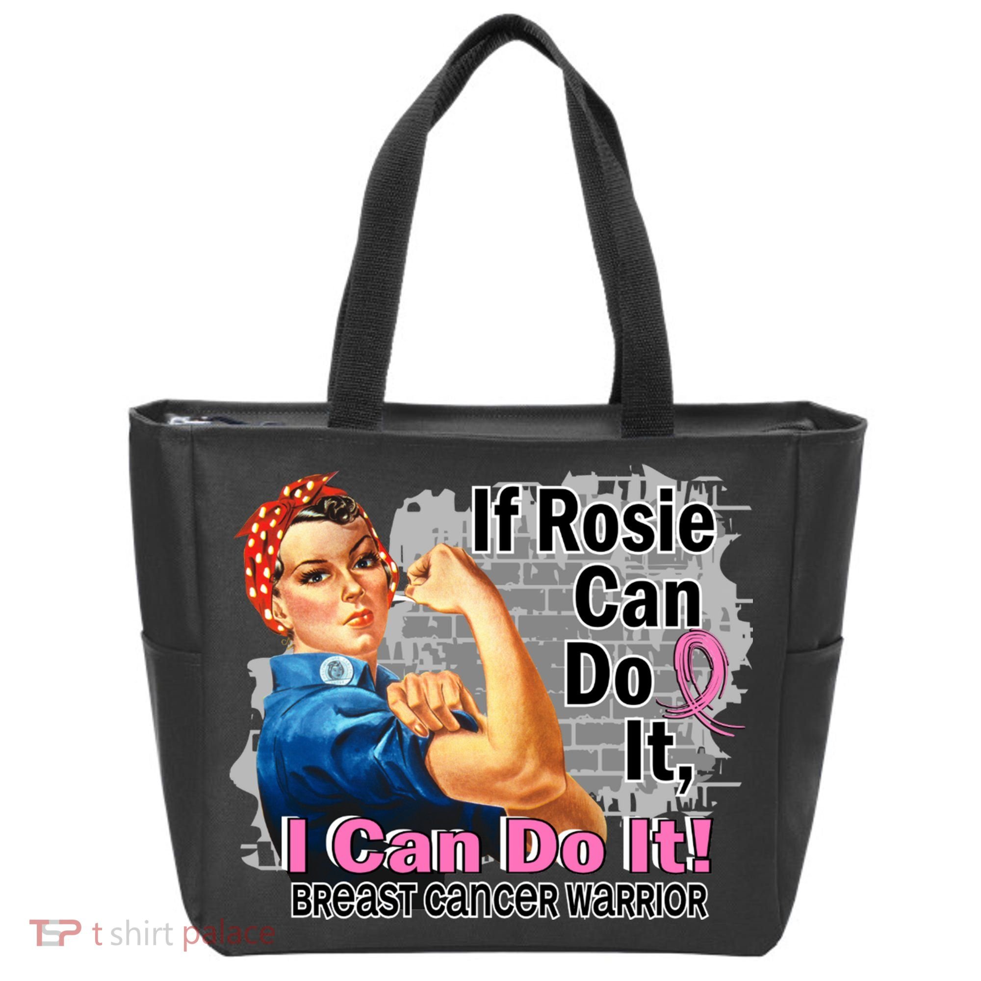 Breast Cancer, If Rosie Can Do It Breast Cancer Warrior Tote Bag