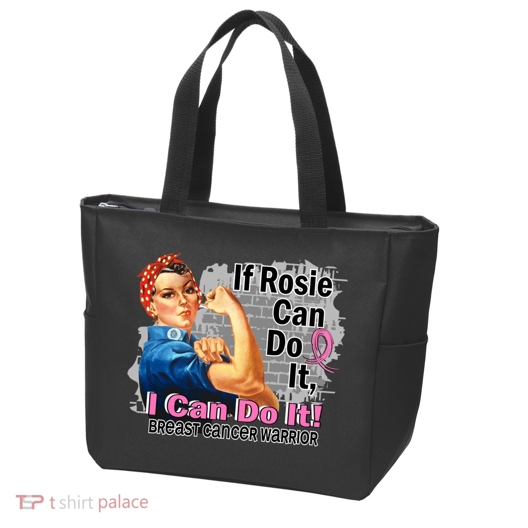Breast Cancer, If Rosie Can Do It Breast Cancer Warrior Tote Bag