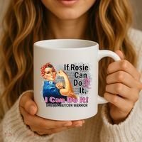Breast Cancer, If Rosie Can Do It Breast Cancer Warrior Coffee Mug thumb 3