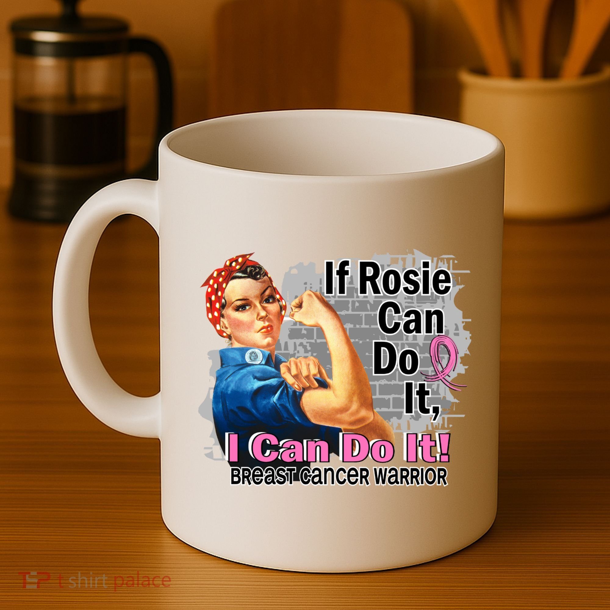 Breast Cancer, If Rosie Can Do It Breast Cancer Warrior Coffee Mug