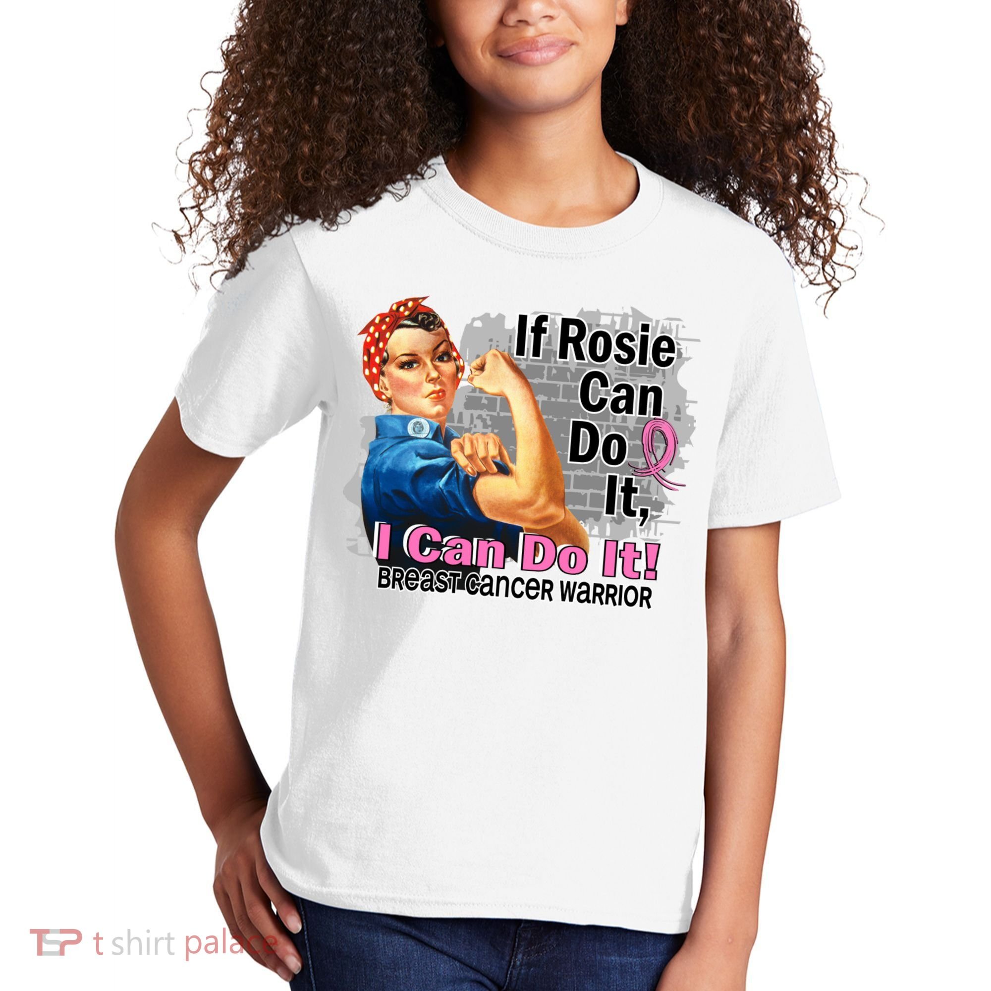 Breast Cancer, If Rosie Can Do It Breast Cancer Warrior Kids T-Shirt