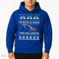 I Really Dig The Holidays Excavator Christmas Ugly Sweater Gift Hoodie thumb 2