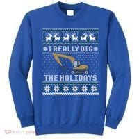 I Really Dig The Holidays Excavator Christmas Ugly Sweater Gift Sweatshirt thumb 0