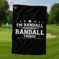Im Randall Doing Randall Things Golf Towel thumb 1