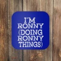 I'm Ronny Doing Ronny Things Family Reunion First Name Great Gift Coaster thumb 0