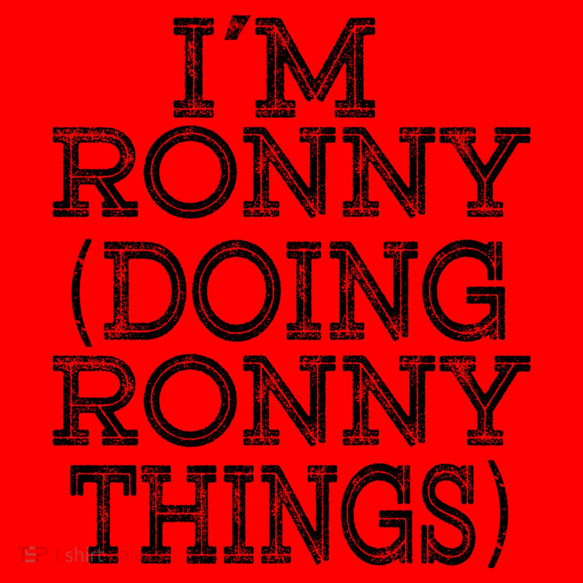I'm Ronny Doing Ronny Things Family Reunion First Name Great Gift Santa Hat