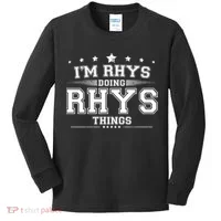 Im Rhys Doing Rhys Things Kids Long Sleeve Shirt thumb 0