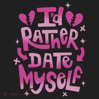 Id Rather Date Myself Anti Valentines Day Funny Beanie thumb 2