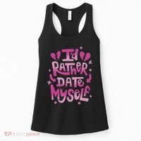 Id Rather Date Myself Anti Valentines Day Funny Women's Tank Top thumb 0