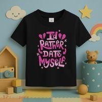 Id Rather Date Myself Anti Valentines Day Funny Toddler T-Shirt thumb 3