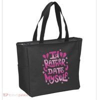 Id Rather Date Myself Anti Valentines Day Funny Tote Bag thumb 2