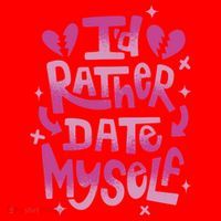 Id Rather Date Myself Anti Valentines Day Funny Santa Hat thumb 1