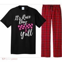 It's Race Day Y’all Checkered Flag Pit Crew Racing Track Gift Pajama Set thumb 0