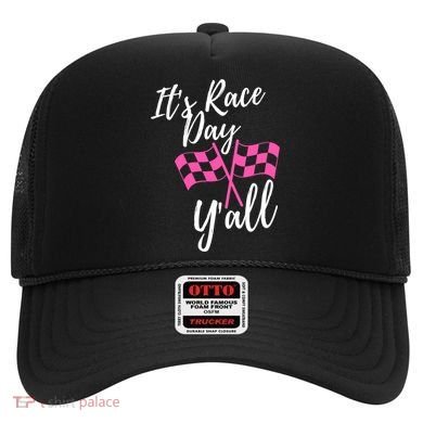 It's Race Day Y’all Checkered Flag Pit Crew Racing Track Gift Hat