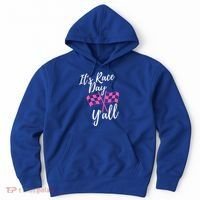 It's Race Day Y’all Checkered Flag Pit Crew Racing Track Gift Hoodie thumb 0