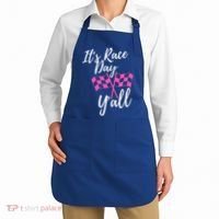 It's Race Day Y’all Checkered Flag Pit Crew Racing Track Gift Apron thumb 2