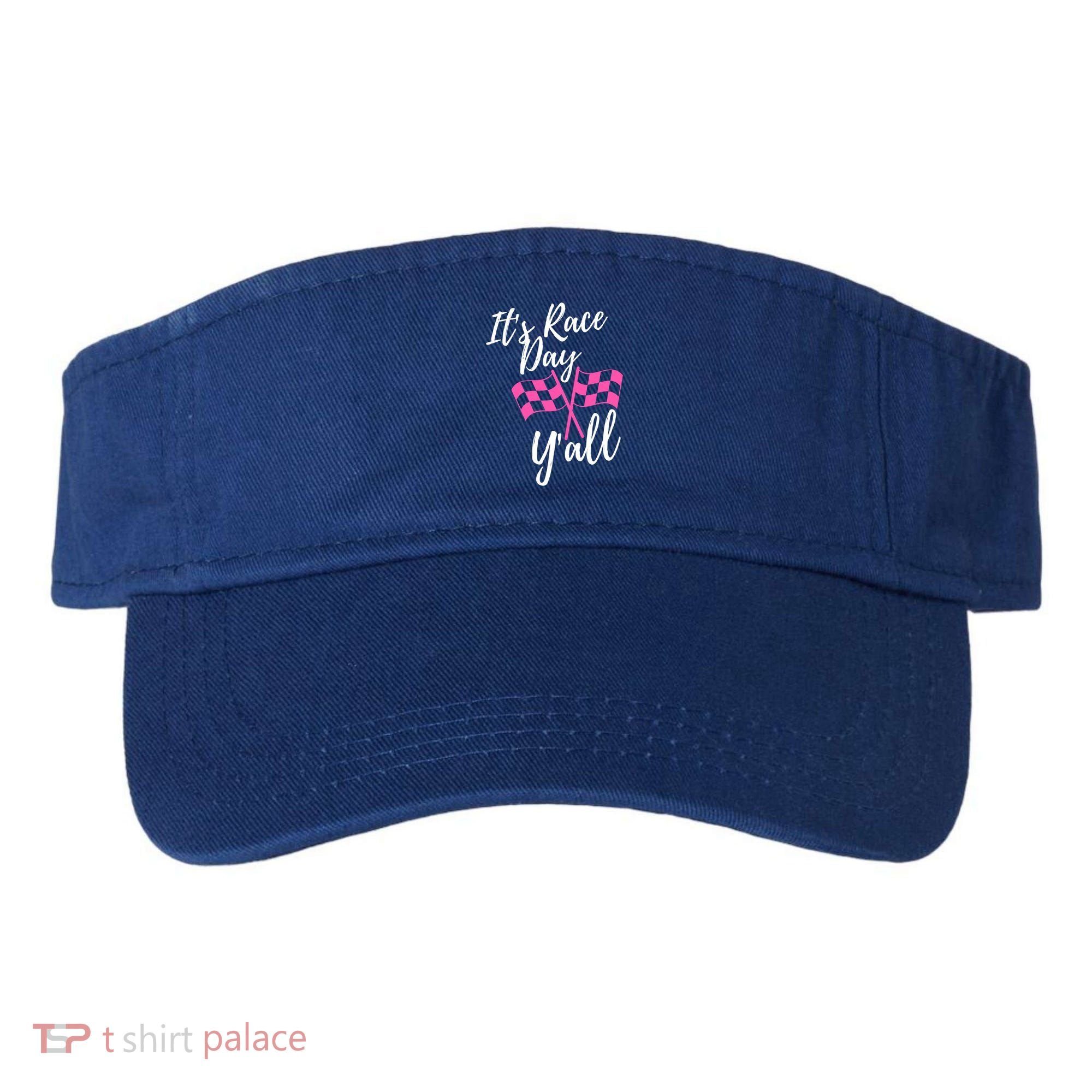 It's Race Day Y’all Checkered Flag Pit Crew Racing Track Gift Visor
