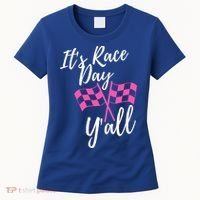 It's Race Day Y’all Checkered Flag Pit Crew Racing Track Gift Women's T-Shirt thumb 0