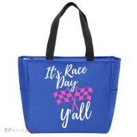 It's Race Day Y’all Checkered Flag Pit Crew Racing Track Gift Tote Bag thumb 0