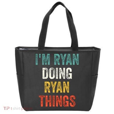 I'm Ryan Doing Ryan Things Funny Vintage First Name Tote Bag