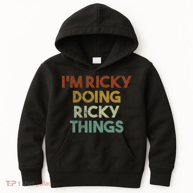 I'm Ricky Doing Ricky Things Funny First Name Ricky Kids Hoodie