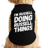 I'M RUSSELL DOING RUSSELL THINGS Personalized Name Gifts Doggie Tank thumb 0