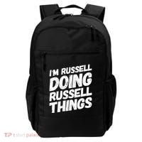 I'M RUSSELL DOING RUSSELL THINGS Personalized Name Gifts Backpack thumb 0