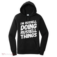 I'M RUSSELL DOING RUSSELL THINGS Personalized Name Gifts Women's Hoodie thumb 0