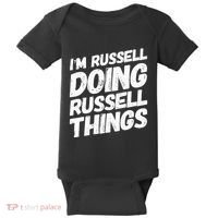 I'M RUSSELL DOING RUSSELL THINGS Personalized Name Gifts Baby Bodysuit thumb 0