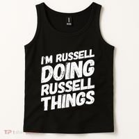I'M RUSSELL DOING RUSSELL THINGS Personalized Name Gifts Tank Top thumb 2