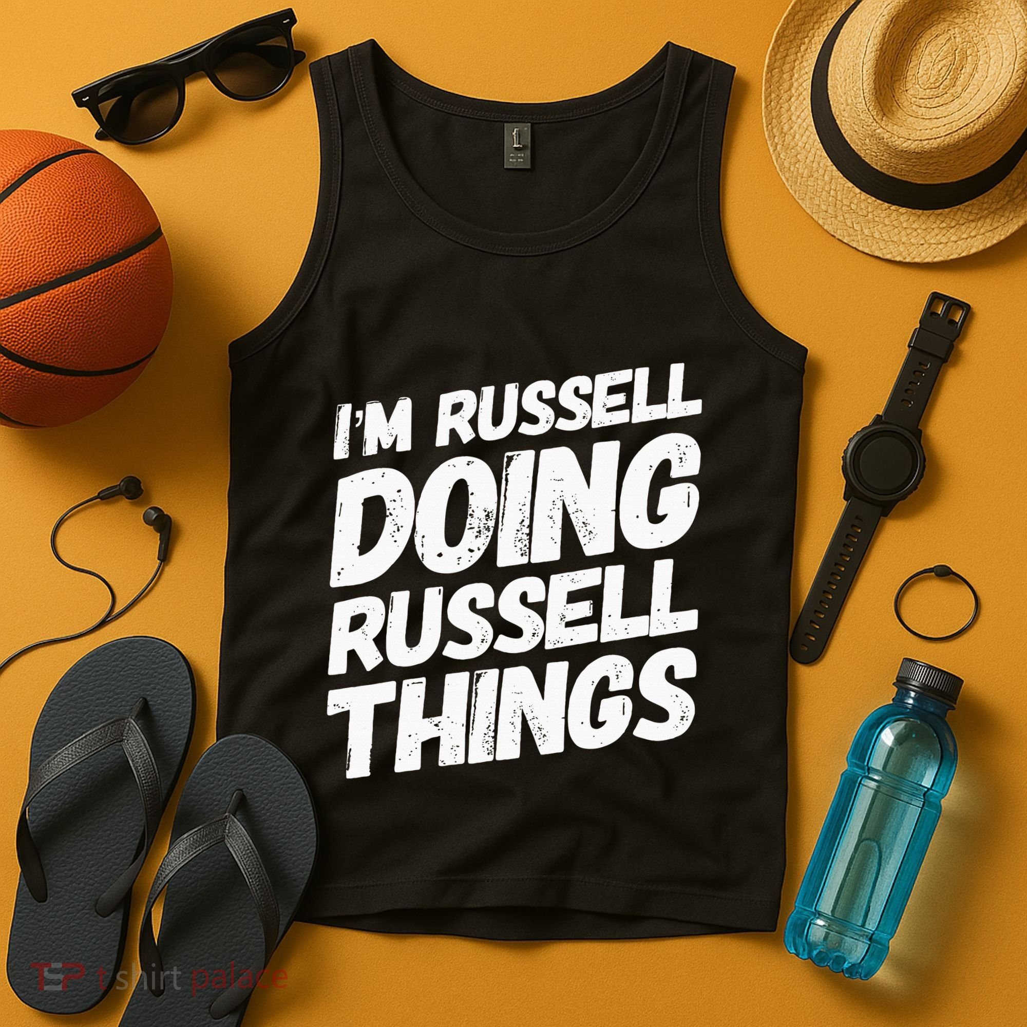 I'M RUSSELL DOING RUSSELL THINGS Personalized Name Gifts Tank Top