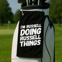 I'M RUSSELL DOING RUSSELL THINGS Personalized Name Gifts Golf Towel thumb 2