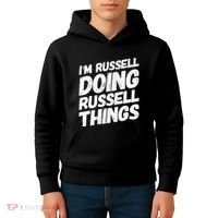 I'M RUSSELL DOING RUSSELL THINGS Personalized Name Gifts Kids Hoodie thumb 4