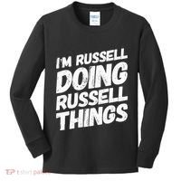 I'M RUSSELL DOING RUSSELL THINGS Personalized Name Gifts Kids Long Sleeve Shirt thumb 0