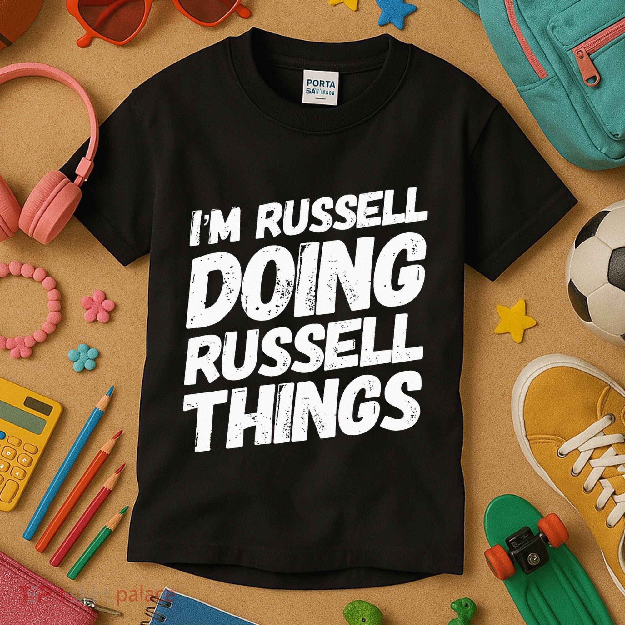 I'M RUSSELL DOING RUSSELL THINGS Personalized Name Gifts Kids T-Shirt
