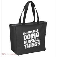 I'M RUSSELL DOING RUSSELL THINGS Personalized Name Gifts Tote Bag thumb 2