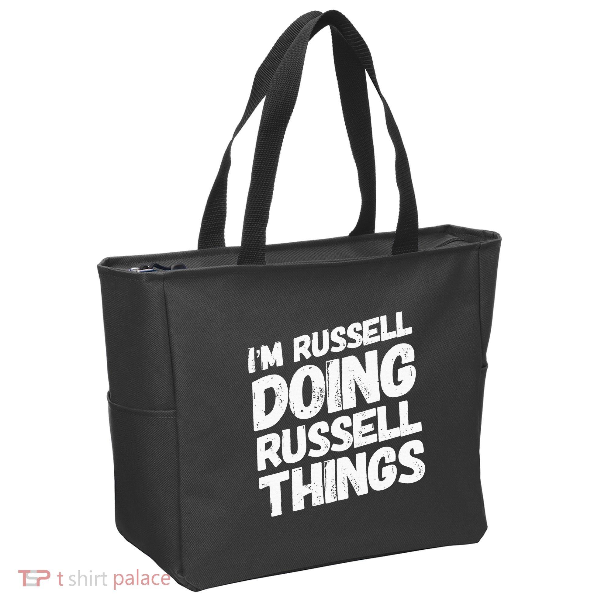 I'M RUSSELL DOING RUSSELL THINGS Personalized Name Gifts Tote Bag
