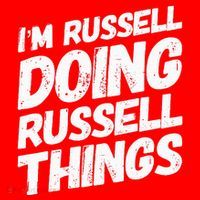 I'M RUSSELL DOING RUSSELL THINGS Personalized Name Gifts Santa Hat thumb 1