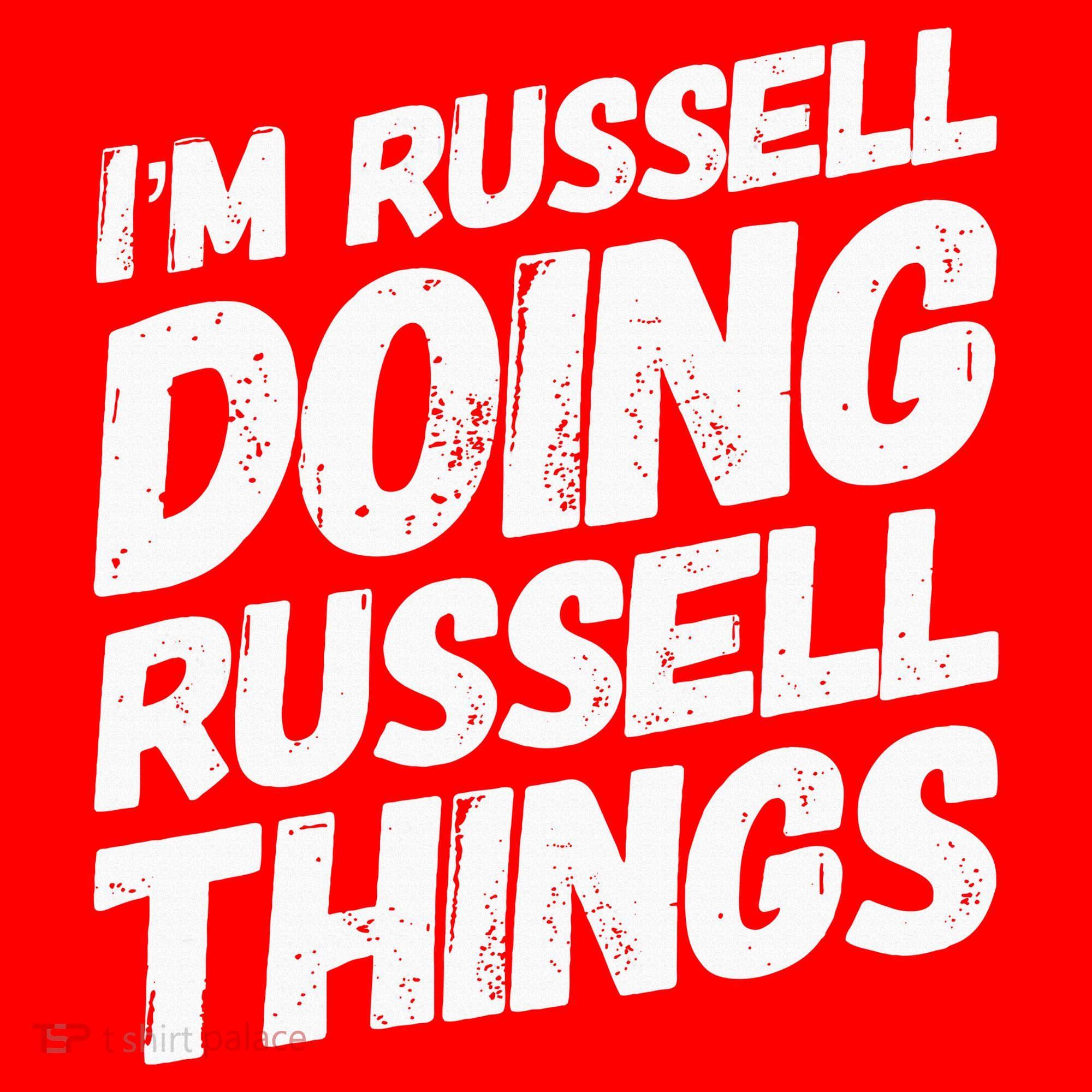 I'M RUSSELL DOING RUSSELL THINGS Personalized Name Gifts Santa Hat