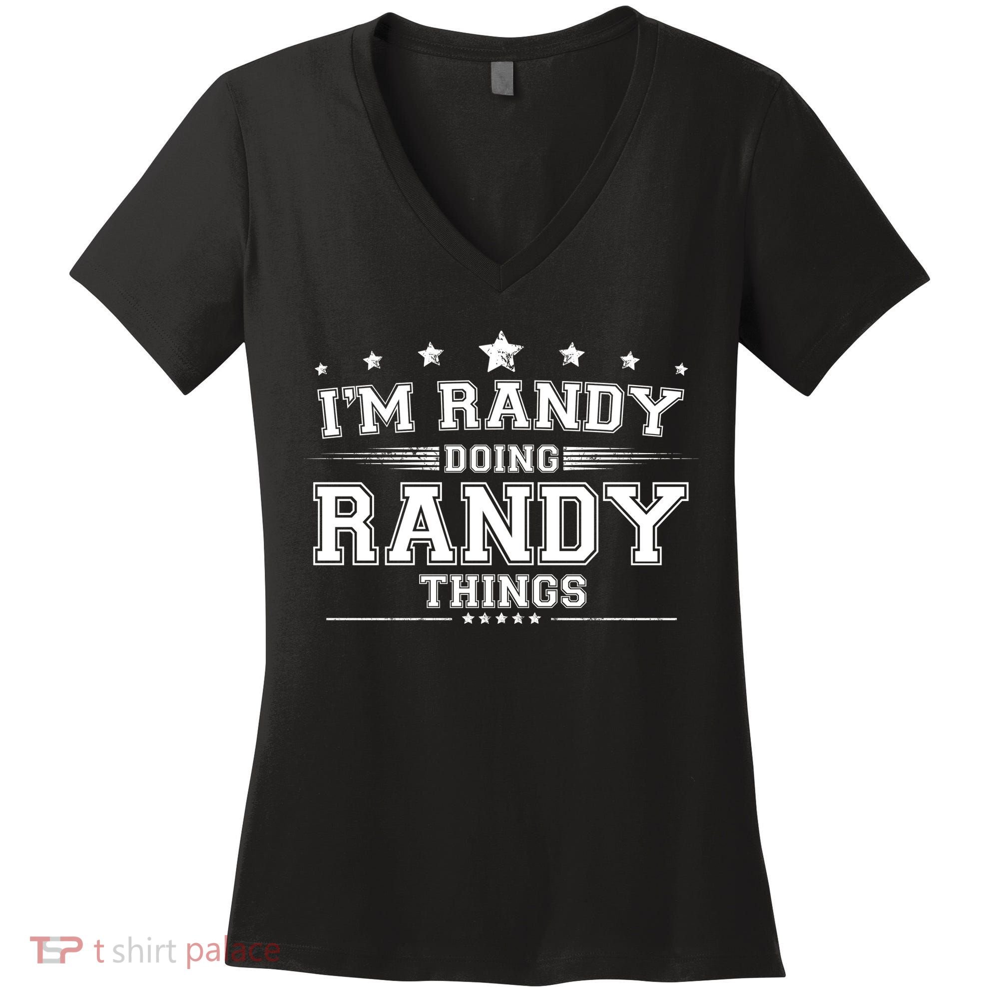 Im Randy Doing Randy Things Women's V-Neck T-Shirt